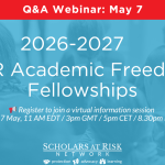Live Webinar: 2026-27 SAR Academic Freedom Fellowships Q&A [7 May]